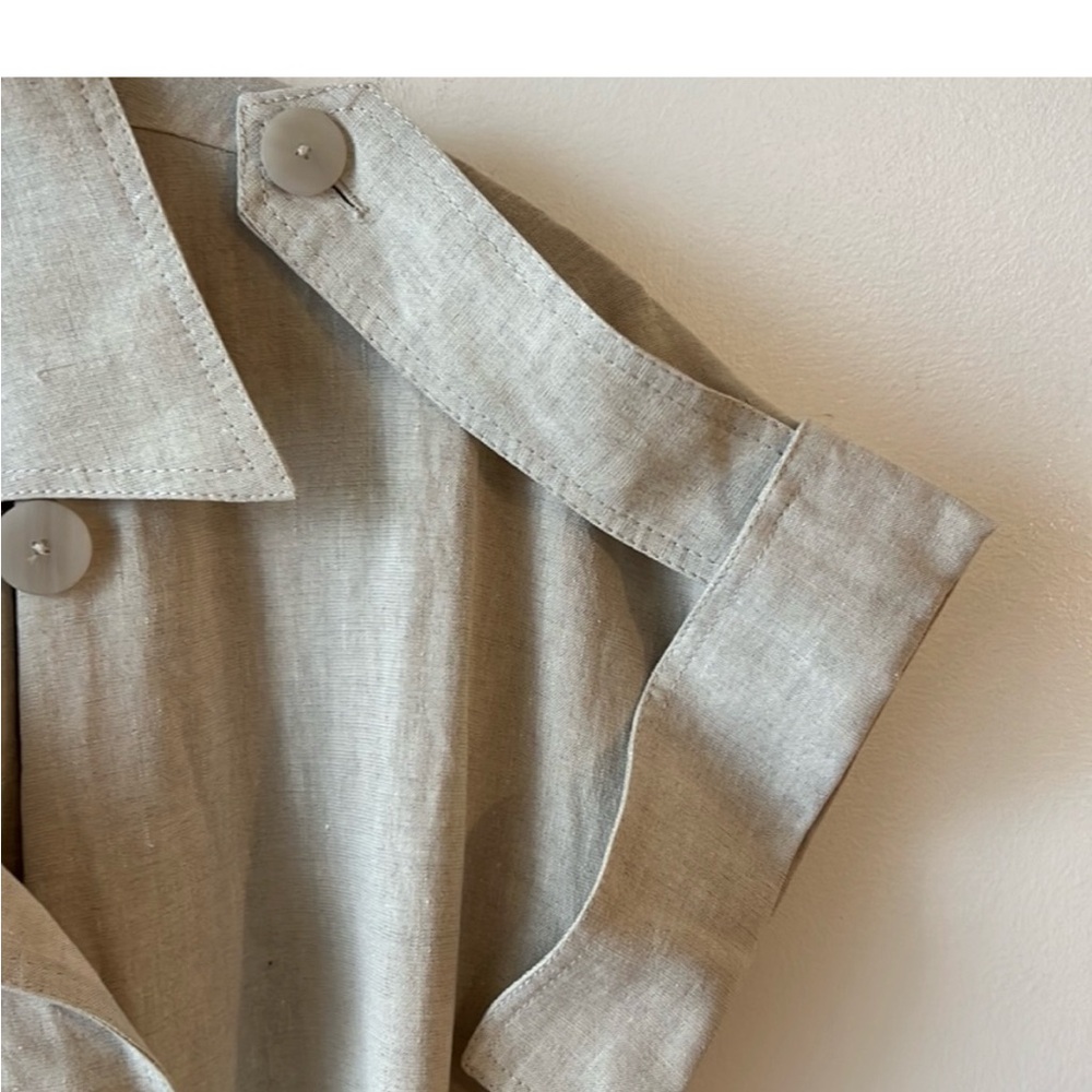 Massimo Dutti Light Beige trench coat wrap dress, NWT, S - Picture 4 of 12